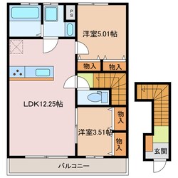 伊勢朝日駅 徒歩33分 2階の物件間取画像